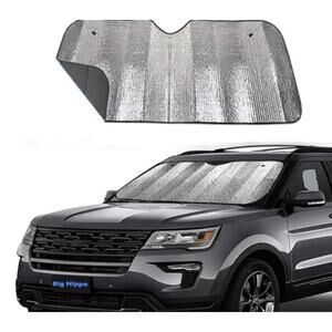 Big Hippo Car Windshield Sun Shade – Jumbo/Standard Size (55.16" x 27.5")